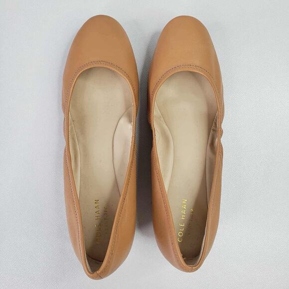 Cole Haan Ballet Flats Wedge Round Toe Women's Slip On Size 9 Tan - Picture 3 of 9
